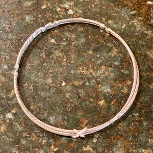 David Yurman necklace with pave diamonds